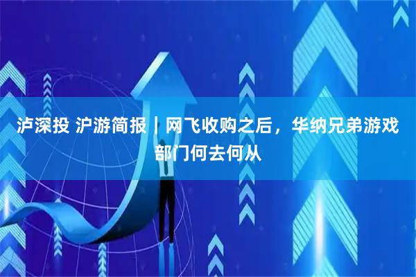 泸深投 沪游简报｜网飞收购之后，华纳兄弟游戏部门何去何从